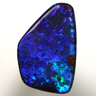SOLID BOULDER OPAL Bright, strong blue greens. SEE VIDEO